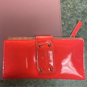 Kate Spade electric orange wallet